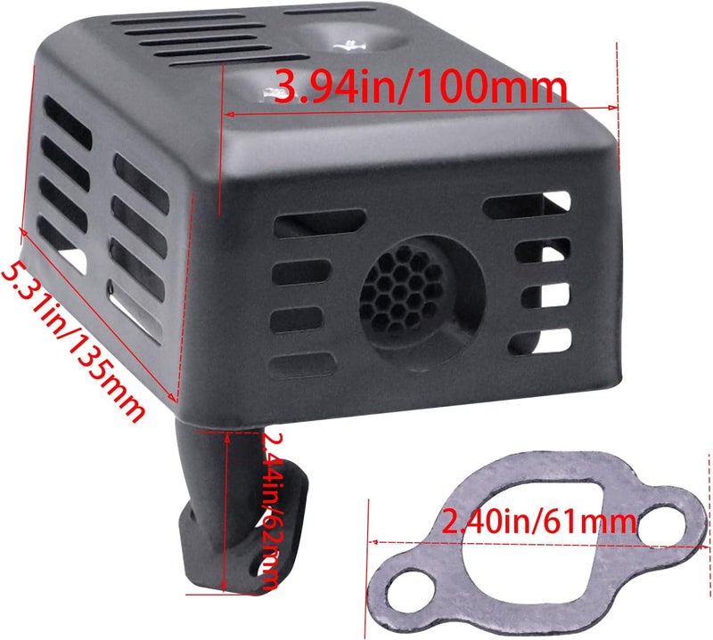 DVBB GX200 Muffler Exhaust Silencer Assembly 18310-ZF1-000 Compatible with Honda and Clone GX120 GX160 159cc 196cc 212cc 5.5HP 6.5HP part# 18310-ZF1-000 - Image 2